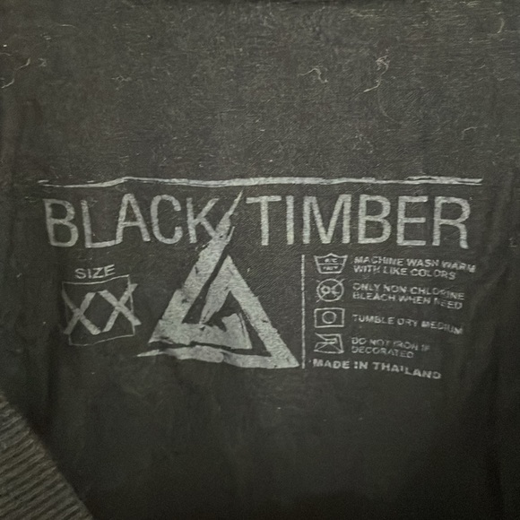 BLACK TIMBER Men's Iron Man Short Sleeve T-Shirt Size 2X In Black - Picture 3 of 4